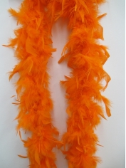Orange Feather Boa - Costume Accessories